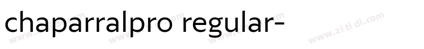 chaparralpro regular字体转换